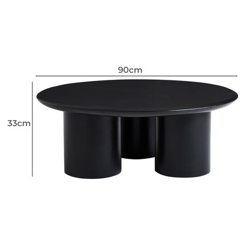 CLOVER MANGO WOOD PILLAR LEG COFFEE TABLE