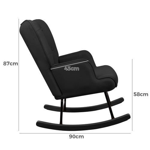 HOXTON ROOM COLLIN VELVET ROCKING CHAIR