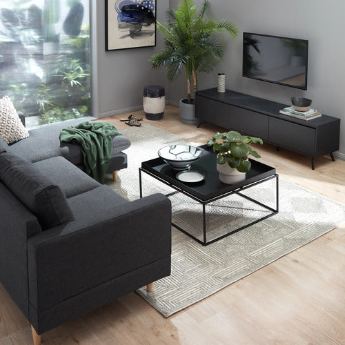 COMO TRAY TOP STEEL COFFEE TABLE