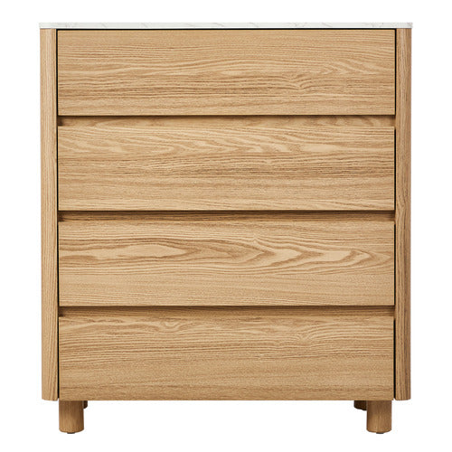 LIVING FUSION CONEY FAUX MARBLE 4 DRAWER CHEST
