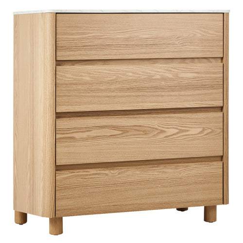LIVING FUSION CONEY FAUX MARBLE 4 DRAWER CHEST
