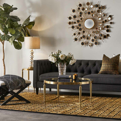 REXINGTON HOME CONSIDINE GLASS-TOP COFFEE TABLE