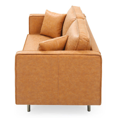 MIKASA FURNITURE COOGEE 2 SEATER FAUX LEATHER SOFA