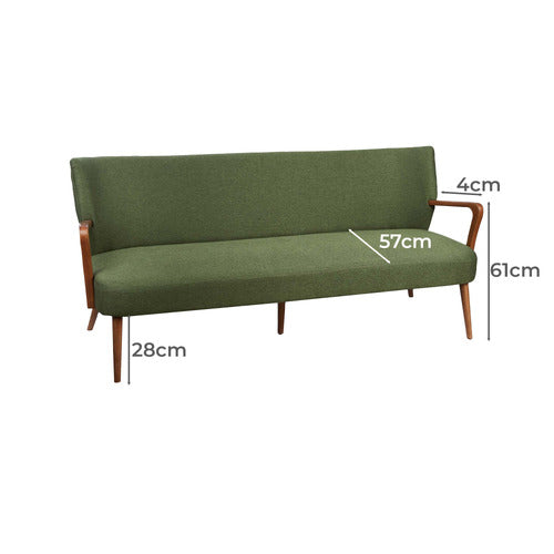 THE HOME COLLECTIVE COOPER 3 SEATER UPHOLSTERED SOFA