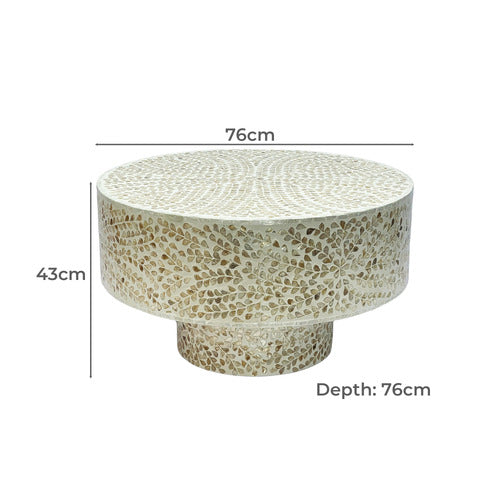 THE DECOR STORE CORINNE MOTHER OF PEARL COFFEE TABLE