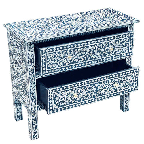 THE DECOR STORE COSIMA MOTHER OF PEARL 2 DRAWER CHEST
