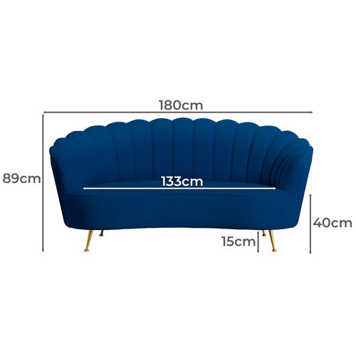 BROOKLYN AND BELLA COVINGTON 2 SEATER VELVET SOFA