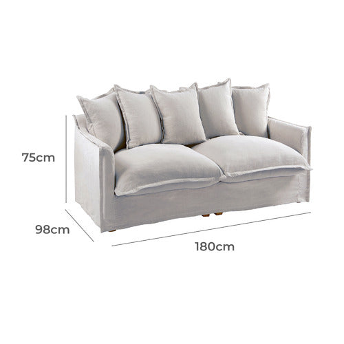 HYDE PARK HOME CUMULUS 2 SEATER SLIPCOVER SOFA