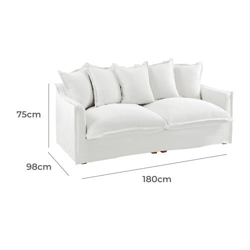 HYDE PARK HOME CUMULUS 2 SEATER SLIPCOVER SOFA