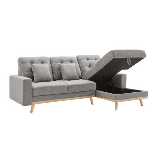 CORE LIVING CURTIS 3 SEATER DOUBLE SOFA BED WITH CHAISE