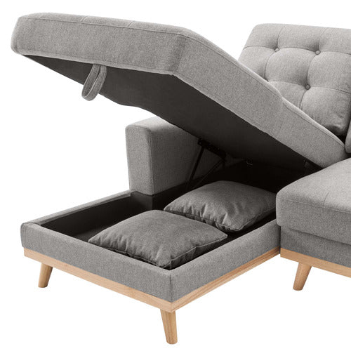 CORE LIVING CURTIS 3 SEATER DOUBLE SOFA BED WITH CHAISE