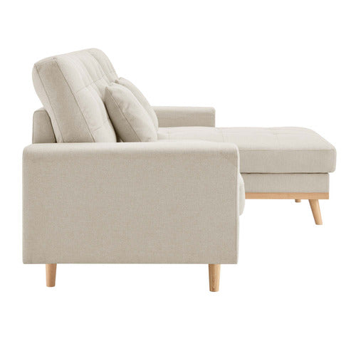 CORE LIVING CURTIS 3 SEATER DOUBLE SOFA BED WITH CHAISE