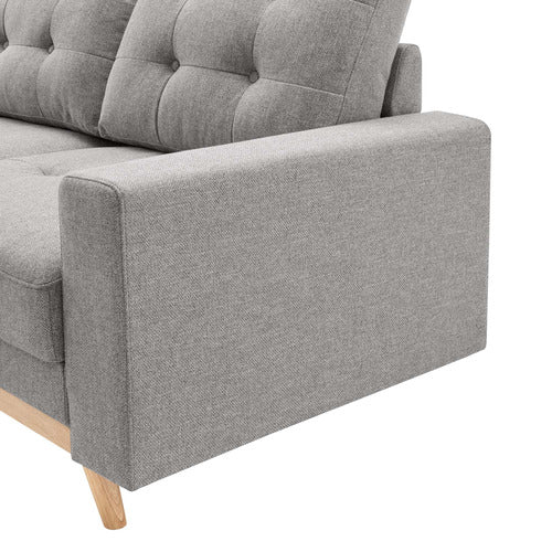 CORE LIVING CURTIS 3 SEATER DOUBLE SOFA BED WITH CHAISE