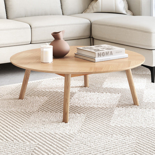 DION HERRINGBONE OAK WOOD COFFEE TABLE