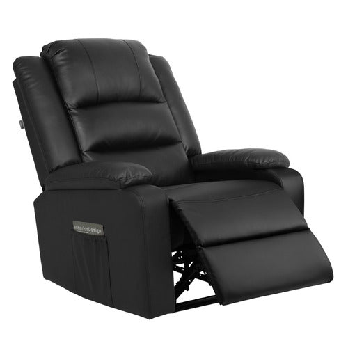 LIVING FUSION DANE FAUX LEATHER RECLINER ARMCHAIR