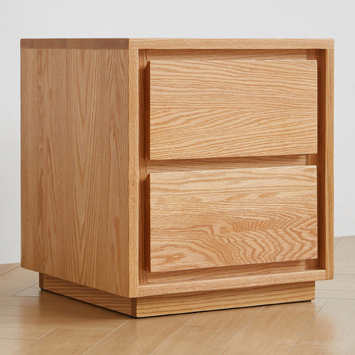 MODERN COLLECTIVE DANNIE AMERICAN OAK WOOD BEDSIDE TABLE