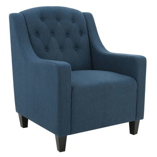 FURNITURE MARKET DARK BLUE CANBERRA FABRIC ARMCHAIR