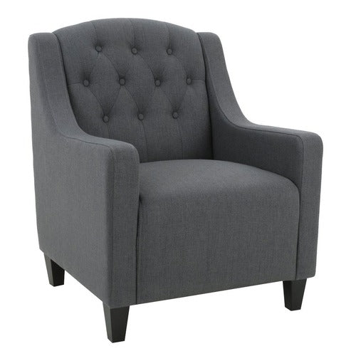 FURNITURE MARKET DARK GREY LAKEWOOD FABRIC ARMCHAIR