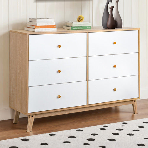 EXPERT HOMEWARES DAVOR 6 DRAWER CHEST