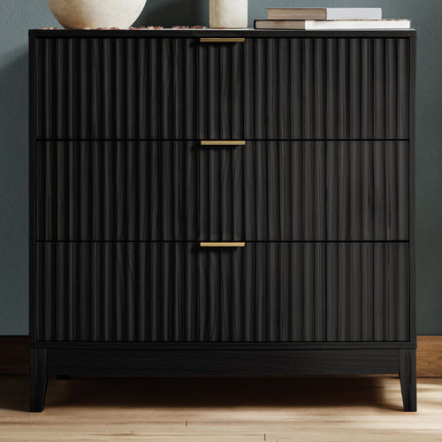 CORE LIVING DECORIS 3 DRAWER RIBBED CHEST