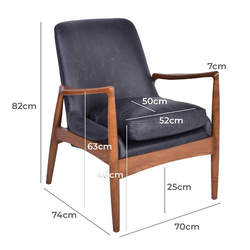 CHARTWELL HOME ALMARIO LEATHER ARMCHAIR
