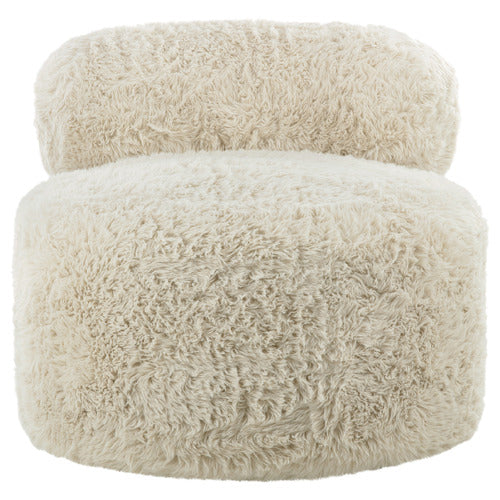 DOLLY FAUX FUR SWIVEL ACCENT CHAIR