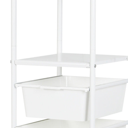 OAKLEIGH HOME DREVAN 3 SHELF CLOTHING RACK WITH STORAGE