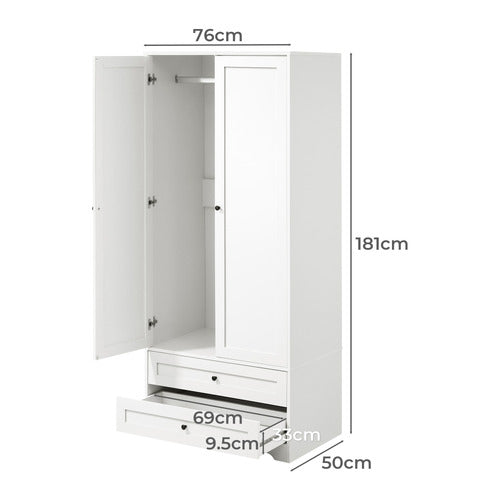 LIVING FUSION AURORA 2 DRAWER 2 DOOR WARDROBE