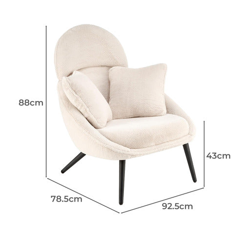 EXQUISITE LIVING DYLAN BOUCLE ACCENT CHAIR