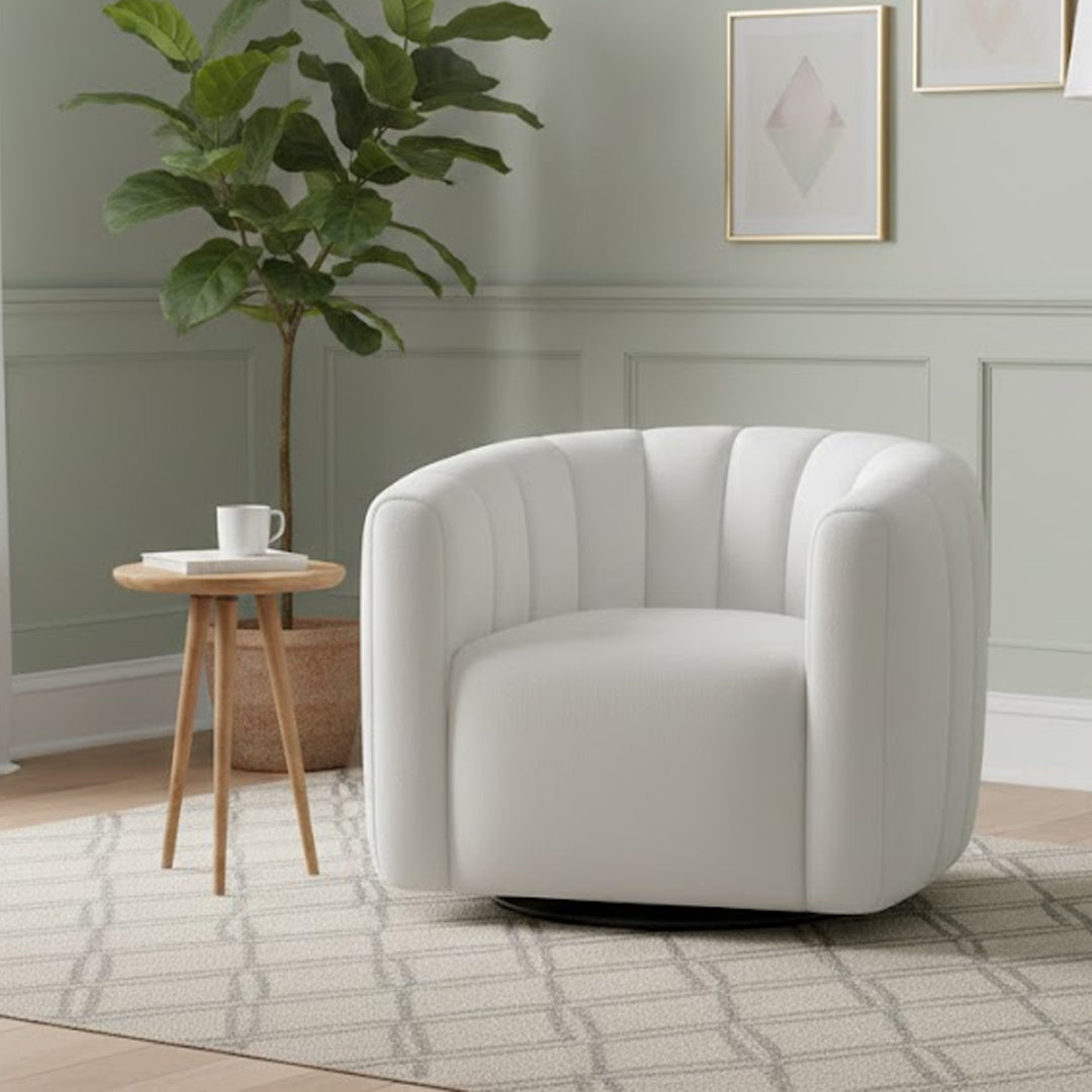 ESPINOSA SWIVEL ACCENT CHAIR CREAM