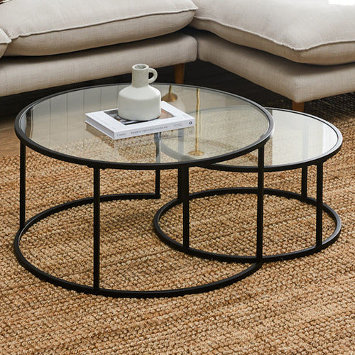 ESTUDIO FURNITURE 2 PIECE COCO NESTING COFFEE TABLES SET