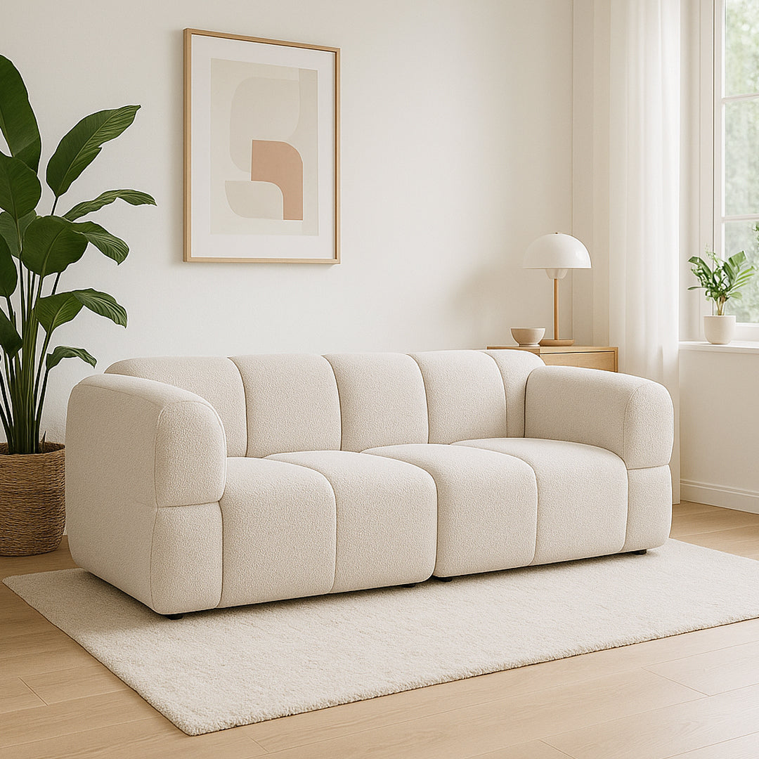 EVER DREAMING LIVING LEIA 2 SEATER BOUCLE MODULAR SOFA