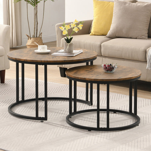 EVIE HOME 2 PIECE MYRA NESTING COFFEE TABLE SET