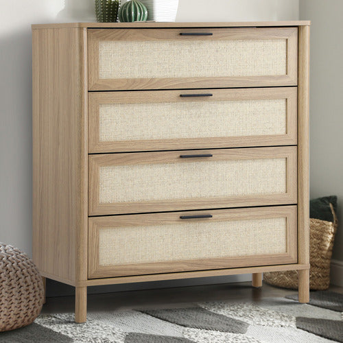 LIVING FUSION ELIDA RATTAN 4 DRAWER CHEST