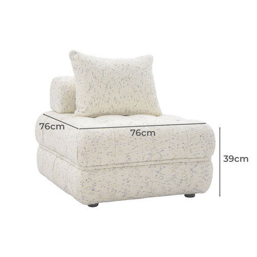 EVER DREAMING LIVING ELLA 4 SEATER BOUCLE SOFA & OTTOMAN SET