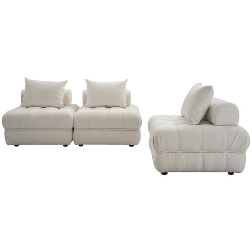 EVER DREAMING LIVING ELLA 76CM BOUCLE LOUNGE CHAIRS (SET OF 3)