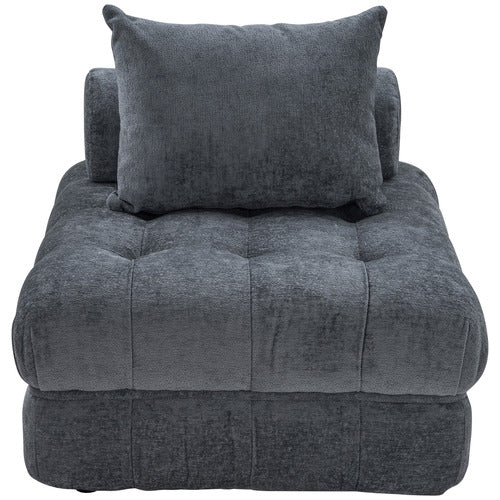 EVER DREAMING LIVING ELLA 4 SEATER BOUCLE SOFA & OTTOMAN SET