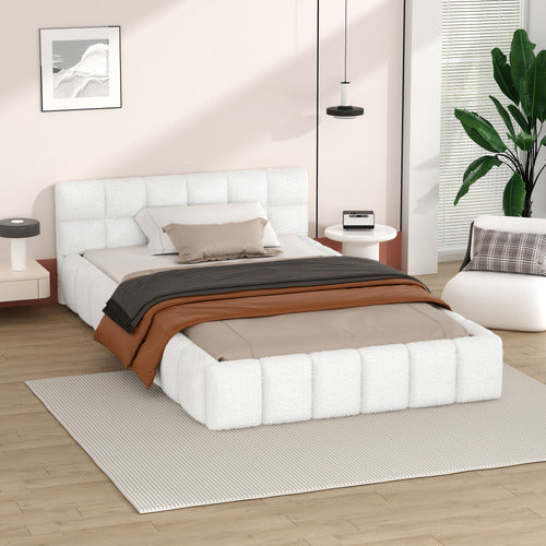 HOXTON ROOM ELLIE MAY BOUCLE PLATFORM BED