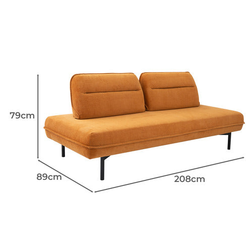 MIKASA FURNITURE ESLI 3 SEATER SOFA WITH REMOVABLE BACKREST