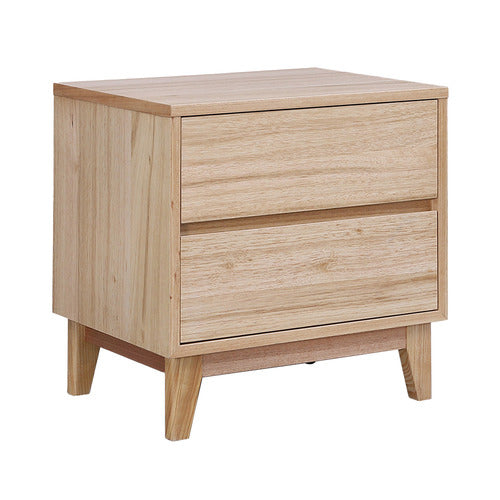 EVERGREEN HOME ESTRELLA OAK WOOD BEDSIDE TABLE