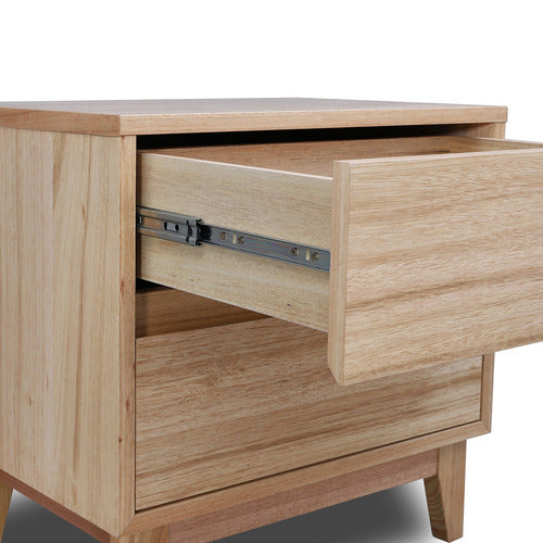 EVERGREEN HOME ESTRELLA OAK WOOD BEDSIDE TABLE