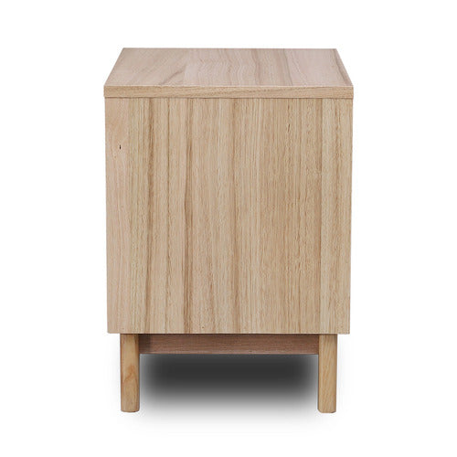 EVERGREEN HOME ESTRELLA OAK WOOD BEDSIDE TABLE