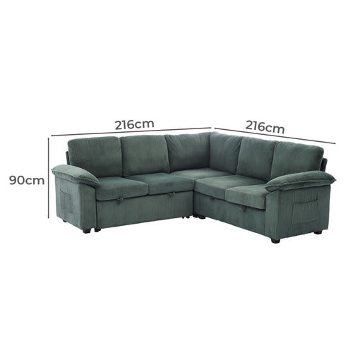 CASSINGTON HOME EVIANA 5 SEATER SINGLE MODULAR SOFA BED