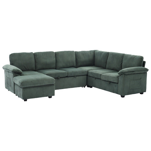 CASSINGTON HOME EVIANA 6 SEATER KING SINGLE MODULAR SOFA BED & OTTOMAN SET