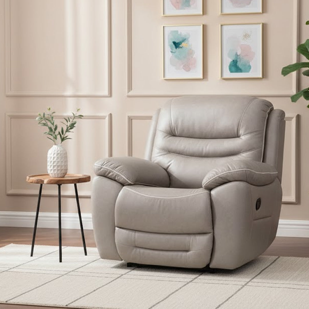 FEDERER FABRIC RECLINER LIGHT GREY