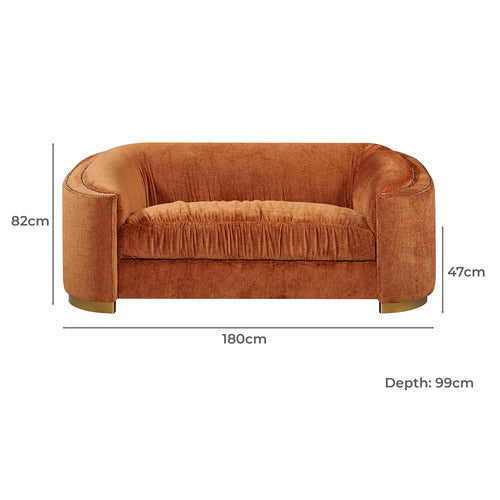 BY DESIGNS FARID 2 SEATER CHENILLE SOFA