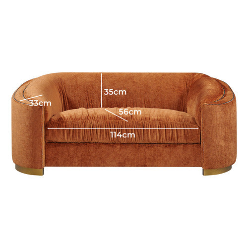 BY DESIGNS FARID 2 SEATER CHENILLE SOFA