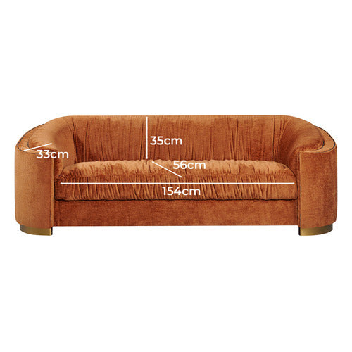 BY DESIGNS FARID 3 SEATER CHENILLE SOFA