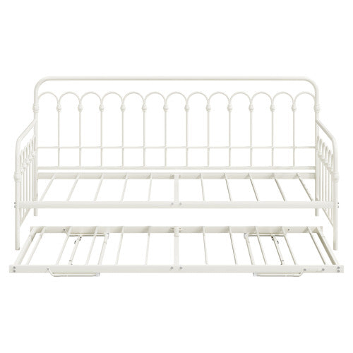 LIVING FUSION FAYE STEEL SINGLE DAYBED WITH TRUNDLE