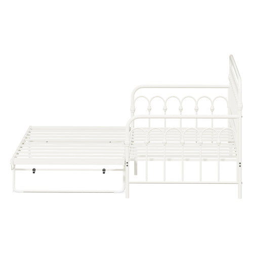 LIVING FUSION FAYE STEEL SINGLE DAYBED WITH TRUNDLE